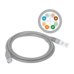 PATCH-CORD U/UTP KAT.6 PVC 10.0M SZARY ALANTEC
