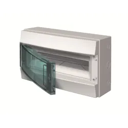 MISTRAL65 ROZDZIELNIA PLASTIKOWA NT 18M 1X 18M N+PE IP65 IK09 430X250X155 DRZWI DYMNE SZARY