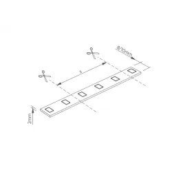 TAŚMA LED Z DIODAMI SAMSUNG 2.4W/1M 5M 8MM 12V DC IP20 ŚCIEMN. 830 WW 3000K CRI85+ 30XLED/1M 120ST