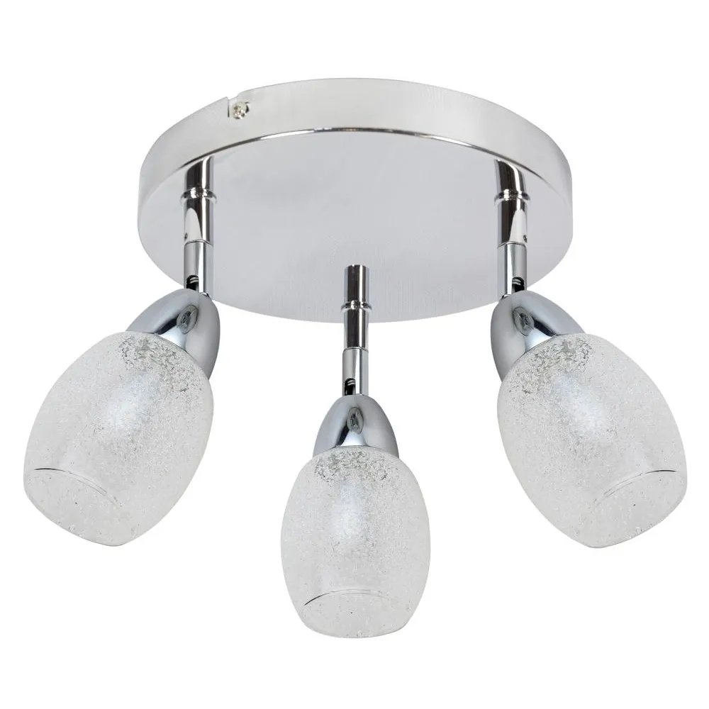 RICO CHROM/ BIAŁY OPRAWA SUFITOWA SPOT NT LED 3X 6W WW 3000K 900LM IP20 METAL/ TWORZYWO