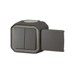 PLEXO NEW - ŁĄCZNIK TYP TRANSFORMER KOMPLET NATYNKOWY 10 AX - 250 V~ ANTRACYT