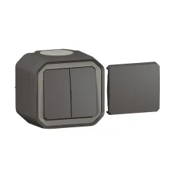 PLEXO NEW - ŁĄCZNIK TYP TRANSFORMER KOMPLET NATYNKOWY 10 AX - 250 V~ ANTRACYT