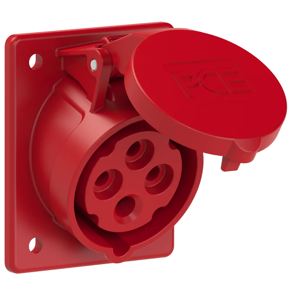 GNIAZDO SIŁOWE TABLICOWE  16/4 SKOŚNE IP44 400V 80X97