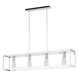SIGALO CHROM OPRAWA WISZĄCA 4X E27/ 60W IP20 STOP METALI BEZ KLOSZA