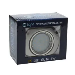 OCZKO OKRĄGŁE SREBRNY OPRAWA SUFITOWA PT LED 1X GU10/ 5W WW 3000K 400LM IP20 METAL