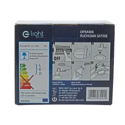 OCZKO OKRĄGŁE SREBRNY OPRAWA SUFITOWA PT LED 1X GU10/ 5W WW 3000K 400LM IP20 METAL