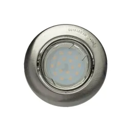 OCZKO OKRĄGŁE SREBRNY OPRAWA SUFITOWA PT LED 1X GU10/ 5W WW 3000K 400LM IP20 METAL