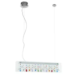 DOMINO WIELOKOLOROWY OPRAWA WISZĄCA 15X G4/ 20W IP20 STOP METALI/ SZKŁO