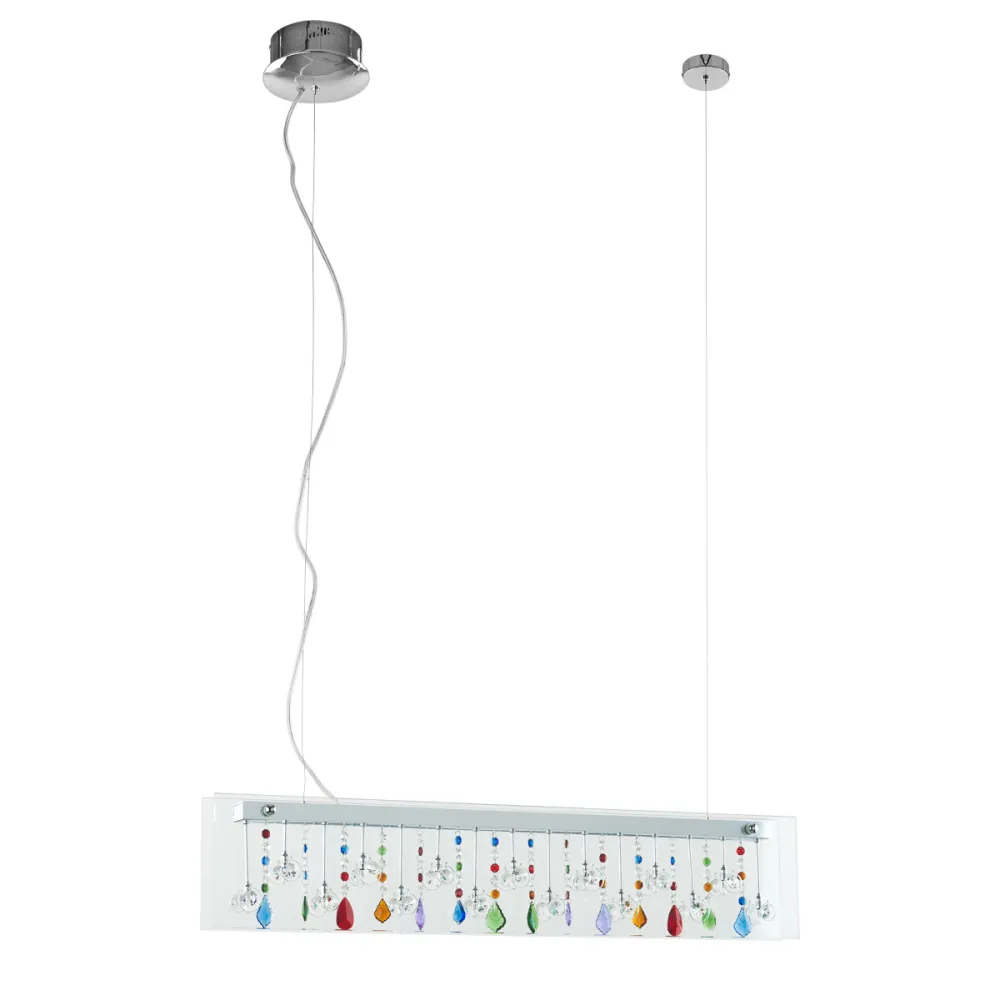 DOMINO WIELOKOLOROWY OPRAWA WISZĄCA 15X G4/ 20W IP20 STOP METALI/ SZKŁO