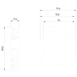 5TE4 ŁĄCZNIK PRZYCISKOWY 20A 1Z/1R 1M 230V AC LED ZIELONY