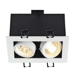 KADUX BIAŁY OPRAWA SUFITOWA PT 2X GU10/ 50W IP20 ALUMINIUM/ STAL