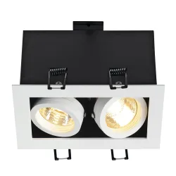 KADUX BIAŁY OPRAWA SUFITOWA PT 2X GU10/ 50W IP20 ALUMINIUM/ STAL