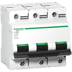 Schneider Electric Wyłącznik nadprądowy Acti9 C120N-C63-3 C 63A 3-biegunowy, A9N18364