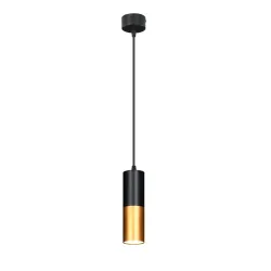 TUBA CZARNY/ ZŁOTY OPRAWA WISZĄCA 1X GU10/ 15W IP20 METAL