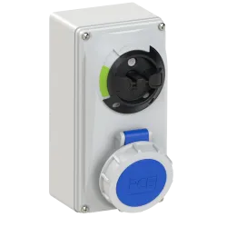 GNIAZDO MAŁE 0-1 16A 230V 2P+Z IP67 BLOKADA MECHANICZNA