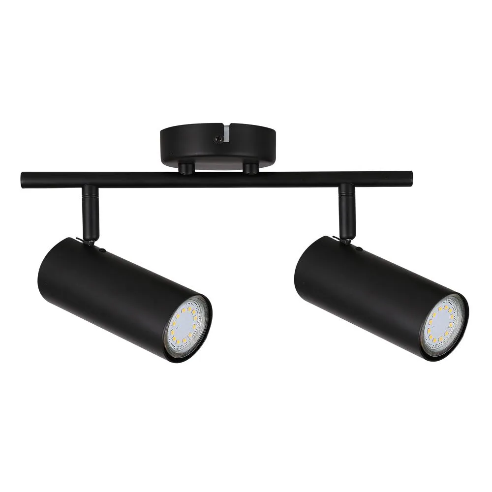 COLLY CZARNY OPRAWA SUFITOWA SPOT NT 2X GU10/ 15W IP20 METAL