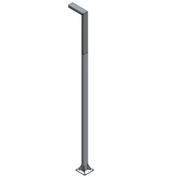 ASKER POLE PRO GRAFITOWY OPRAWA OGRODOWA PARKOWA LED 19.5W NW 4000K 2790LM IP65 350CM AL/ PC