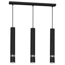 JOKER CZARNY/ CHROM OPRAWA WISZĄCA 3X GU10/ 10W IP20 METAL