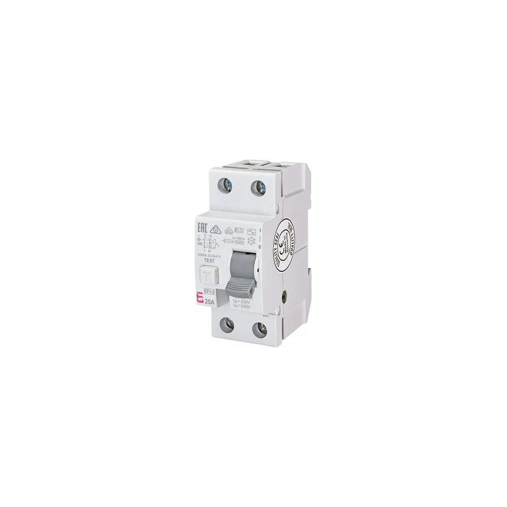 EFI-2 40A/ 30MA/A G/KV WYŁĄCZNIK RÓŻNICOWY KRÓTKOZWŁOCZNY 40A 2P 2M 30MA A G/KV 10KA