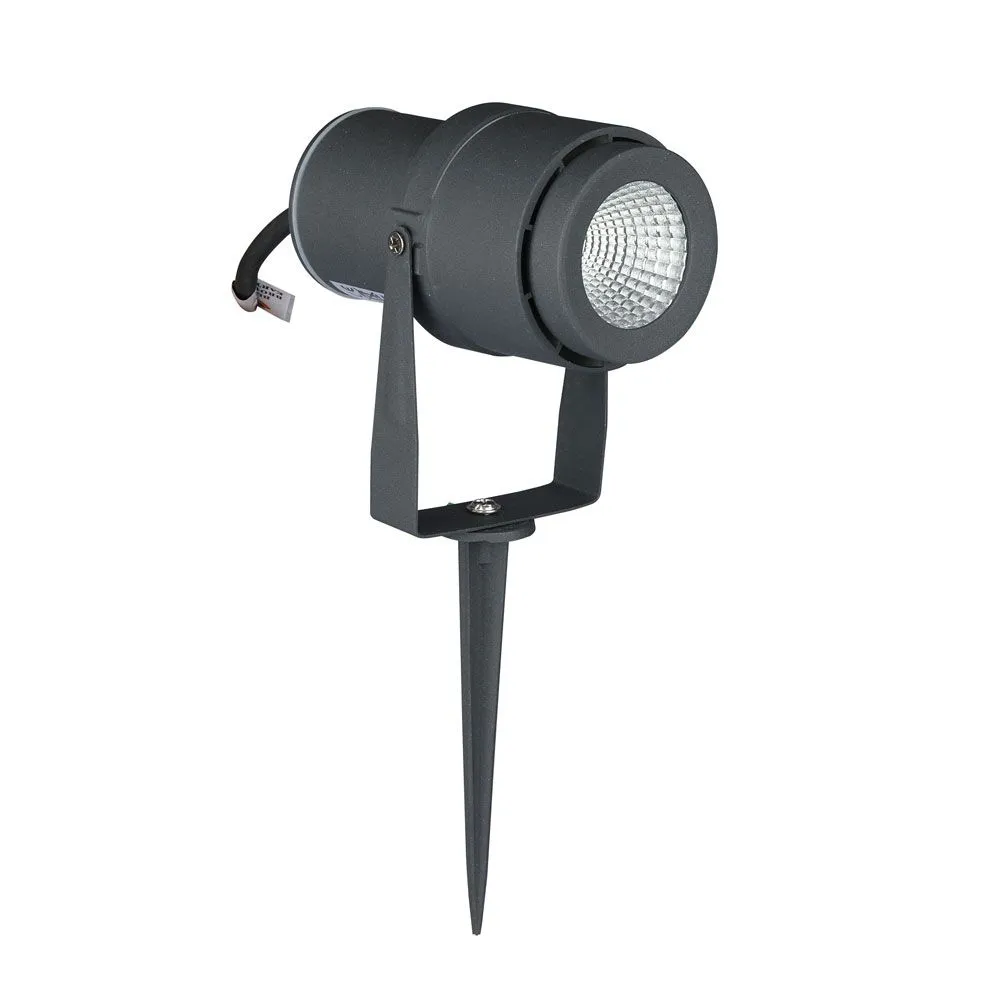 SPIKE SZARY OPRAWA OGRODOWA REFLEKTOR LED 12W NW 4000K 930LM IP65 ALUMINIUM
