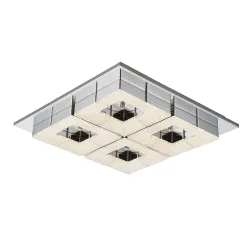 CLARISE CHROM/ SREBRNY OPRAWA SUFITOWA PLAFON LED 48W WW 3000K 3800LM IP20 STAL