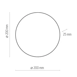 LUNA WHITE BIAŁY OPRAWA ŚCIENNA KINKIET OKRĄGŁA NT FI 200 LED 12W WW 3000K 1620LM IP20 METAL