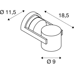 OCULUS BIAŁY/ PRZEZROCZYSTY OPRAWA SUFITOWA/ ŚCIENNA LED 11W 2000-3000K 36-780LM  IP20 ALU/ SZKŁO