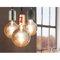 YORTH SZARY OPRAWA WISZĄCA 1X E27/ 60W IP20 STAL