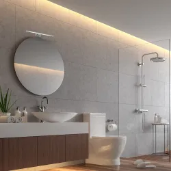 SHINE CHROM OPRAWA ŚCIENNA KINKIET NT LED 7W NW 4000K 490LM 400MM IP44 METAL/ AKRYL