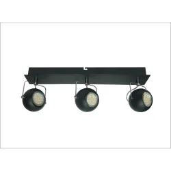 TONY CZARNY OPRAWA SUFITOWA SPOT NT 3X GU10/ 3W IP20 METAL