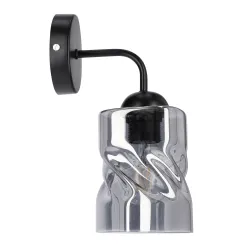FELIS CZARNY/ DYMIONY OPRAWA ŚCIENNA KINKIET NT 1X E27/ 60W IP20 METAL/ SZKŁO