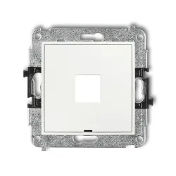 MINI BIAŁY MAT MECHANIZM GNIAZDA MULTIMEDIALNEGO POJEDYNCZEGO BEZ MODUŁU, BEZ POLA OPISOWEGO (STANDA