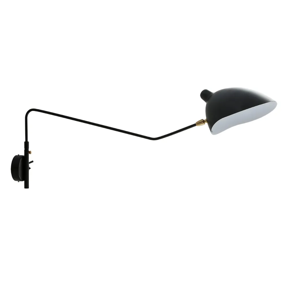 DAVIS CZARNY OPRAWA ŚCIENNA KINKIET 1X E27/ 60W IP20 STAL