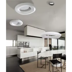 DONUT 75 BIAŁY OPRAWA SUFITOWA PLAFON NT LED 80W WW 3000K 6800LM IP20 PVC/ METAL