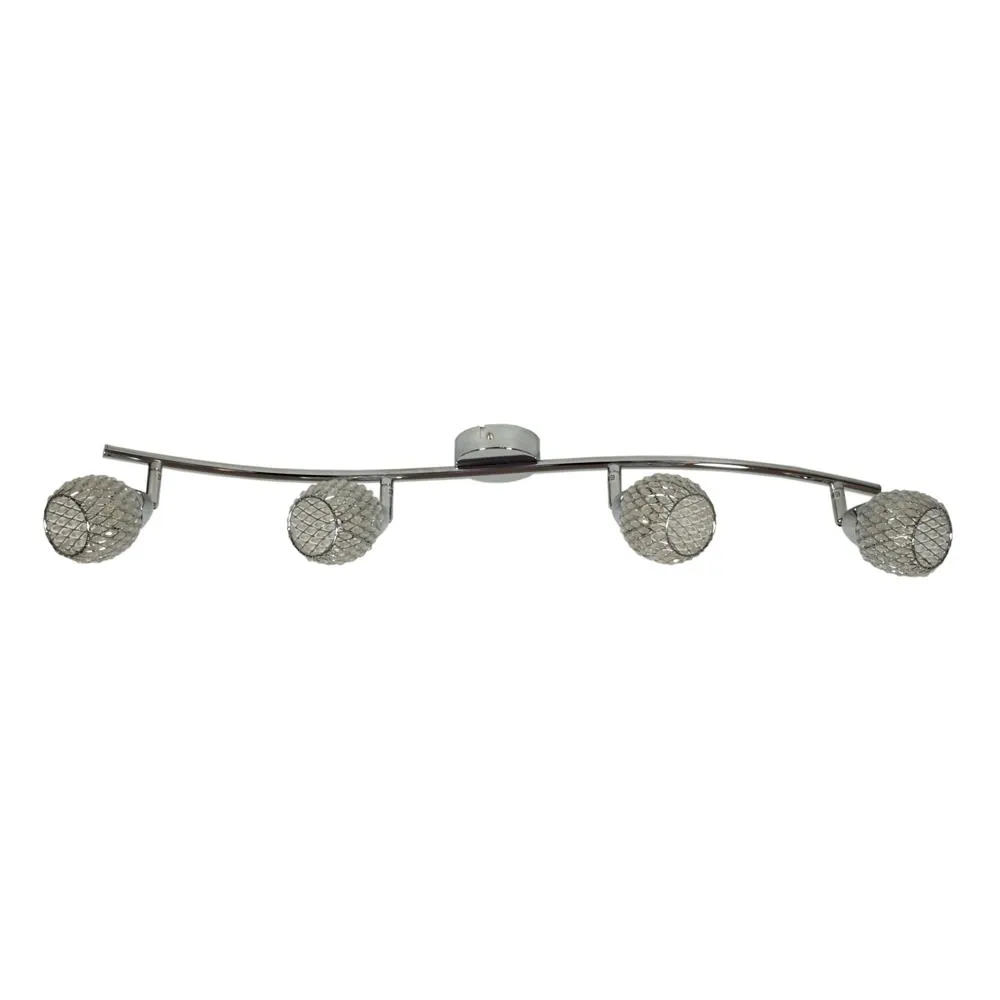 CLEAR CHROM OPRAWA SUFITOWA SPOT NT 4X G9/ 40W IP20 METAL/ SZKŁO