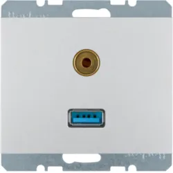 K.5 MODUŁ ALUMINIUM GNIAZDO USB/3.5 MM AUDIO