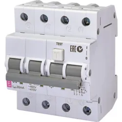 KZS-4M B 6A/ 30MA/AC WYŁĄCZNIK RÓŻNICONADPRĄDOWY B 6A 3P+N 4M 30MA AC 6KA