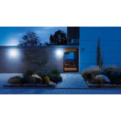 XLED HOME 2 SREBRNY OPRAWA NAŚWIETLACZ LED 14.8W WW 3000K 1484LM IP44 + CZUJNIK RUCHU 180ST 14M TWOR