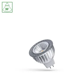 ŻARÓWKA LED SPOT 4W GU5.3 12V PRZEZROCZYSTA SZKŁO WW 3000K 280LM 38ST MR16
