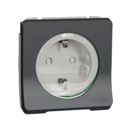 Schneider Electric Mureva, mechanizm gniazda schuko, zaciski bezgwintowe, antracytowy, MUR36134