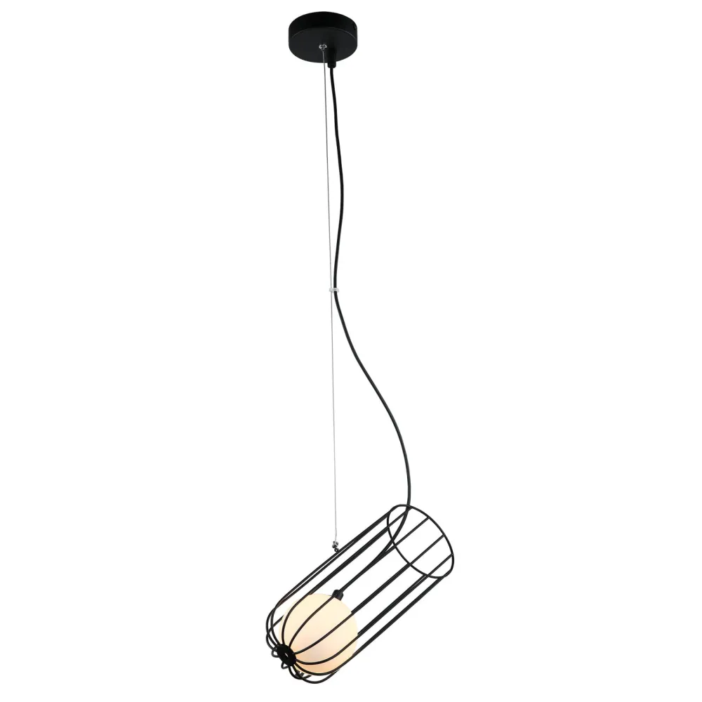 COCO CZARNY/ BIAŁY OPRAWA WISZĄCA 1X G9/ 25W IP20 STAL/ SZKŁO