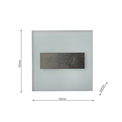 LUMI BIAŁY/ SREBRNY OPRAWA SCHODOWA PT LED 0.6W NW 4000K 14LM 230V IP20 TWORZYWO/ ALUMINIUM