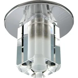 SK-17 CHROM OPRAWA SUFITOWA PT 1X G4/ 20W IP20 METAL/ SZKŁO