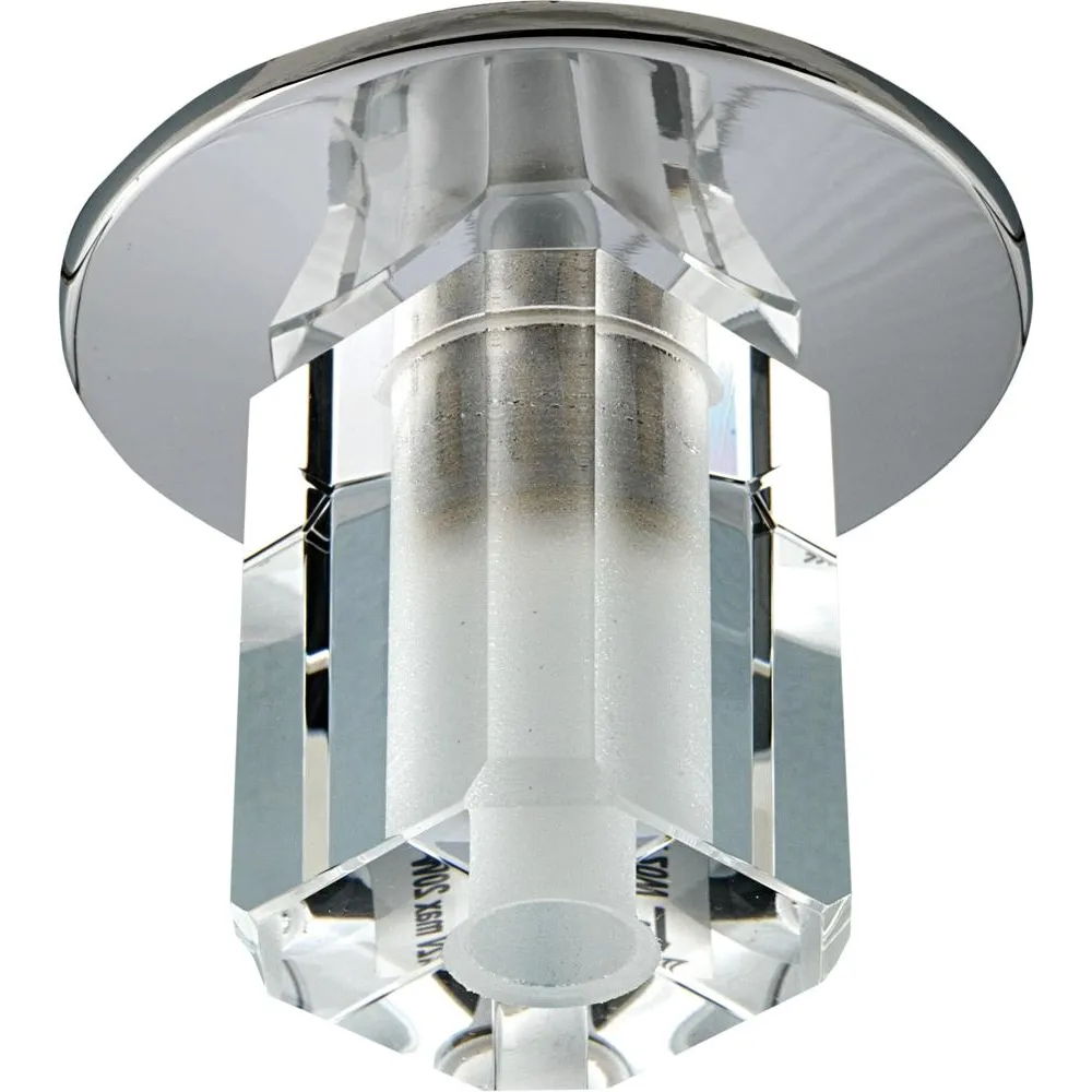 SK-17 CHROM OPRAWA SUFITOWA PT 1X G4/ 20W IP20 METAL/ SZKŁO