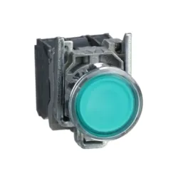 Schneider Electric Harmony XB4 Przycisk płaski zielony LED 24V, XB4BW33B5