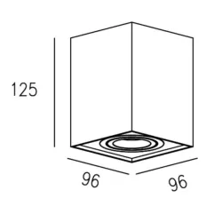 QUADRO SL BIAŁY OPRAWA SUFITOWA NT SPOT 1X GU10/ 50W IP20 METAL