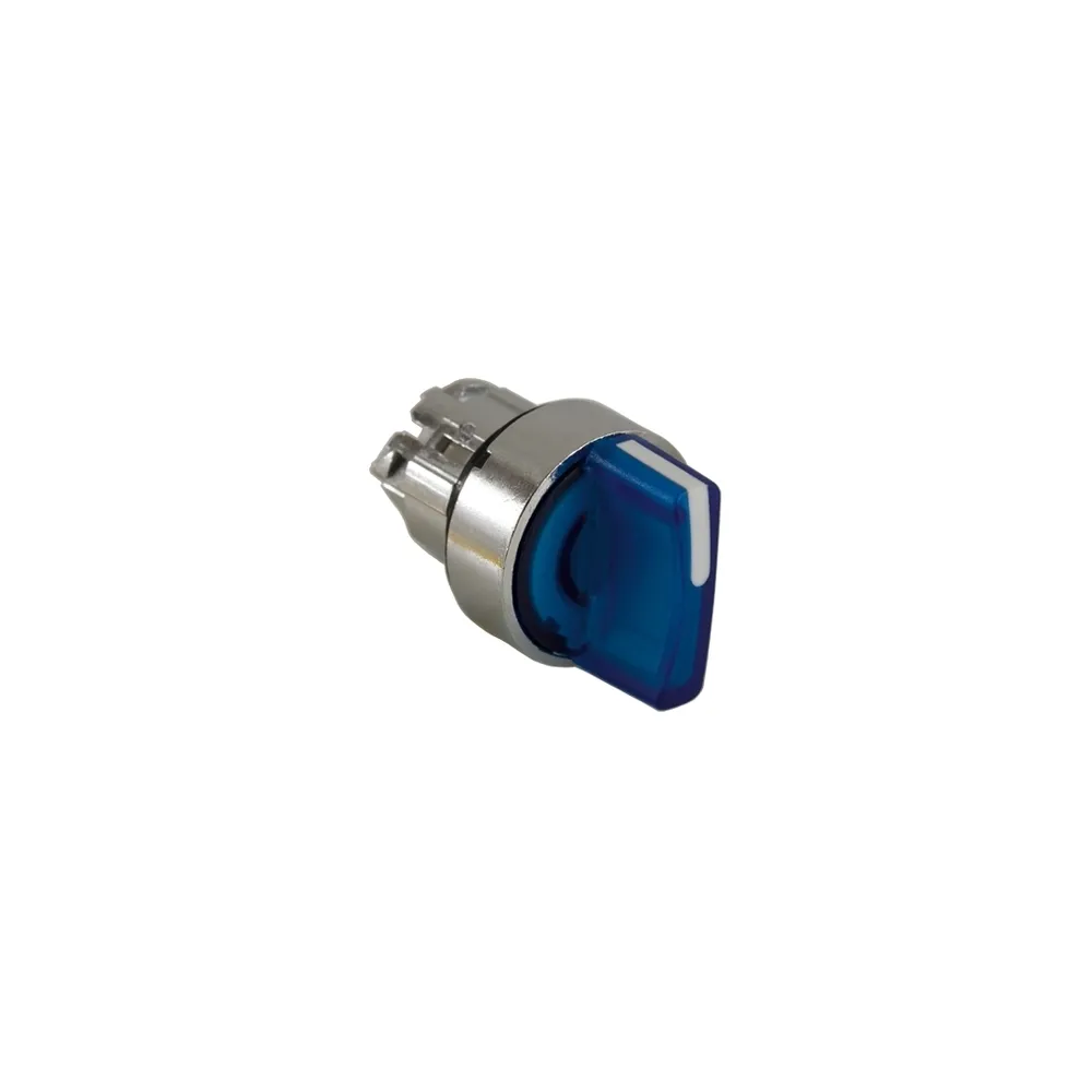 Schneider Electric Harmony XB4 Główka przełącznika 3 pozycyjnego z samoczynnym powrotem LED niebieska metalowa, ZB4BK1563