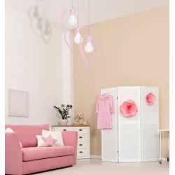 AMORE RÓŻOWY OPRAWA WISZĄCA 3X E27/ 60W IP20 METAL