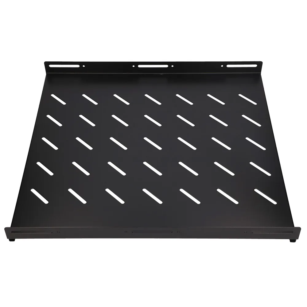 1U 500MM CZARNA PÓŁKA 19", MOCOWANA PUNKTOWO, DO SZAF O GŁĘBOKOŚCI 800MM