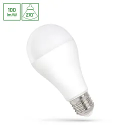 ŻARÓWKA LED KULKA 15W E27 230V MATOWA WW 3000K 1500LM 270ST GLS A60